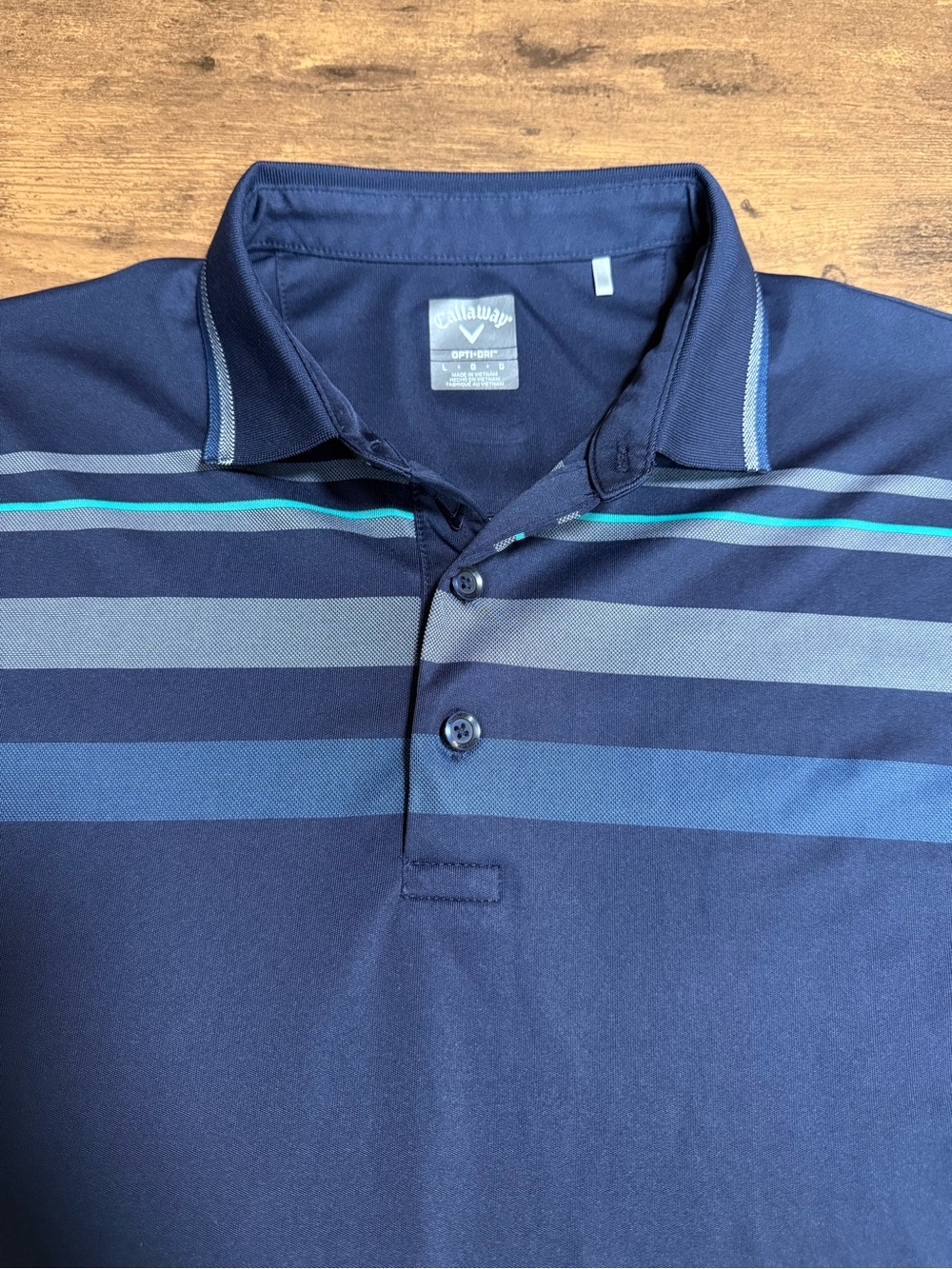 Callaway Opti-Dri Men’s Large Navy Blue Polo Golf Shirt